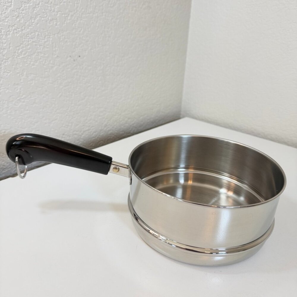 VTG Revere Ware 7 in Stainless Double Boiler Insert for 2 & 3 Qt Saucepans EUC